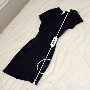 ALO Yoga Classic Black Midi Dress